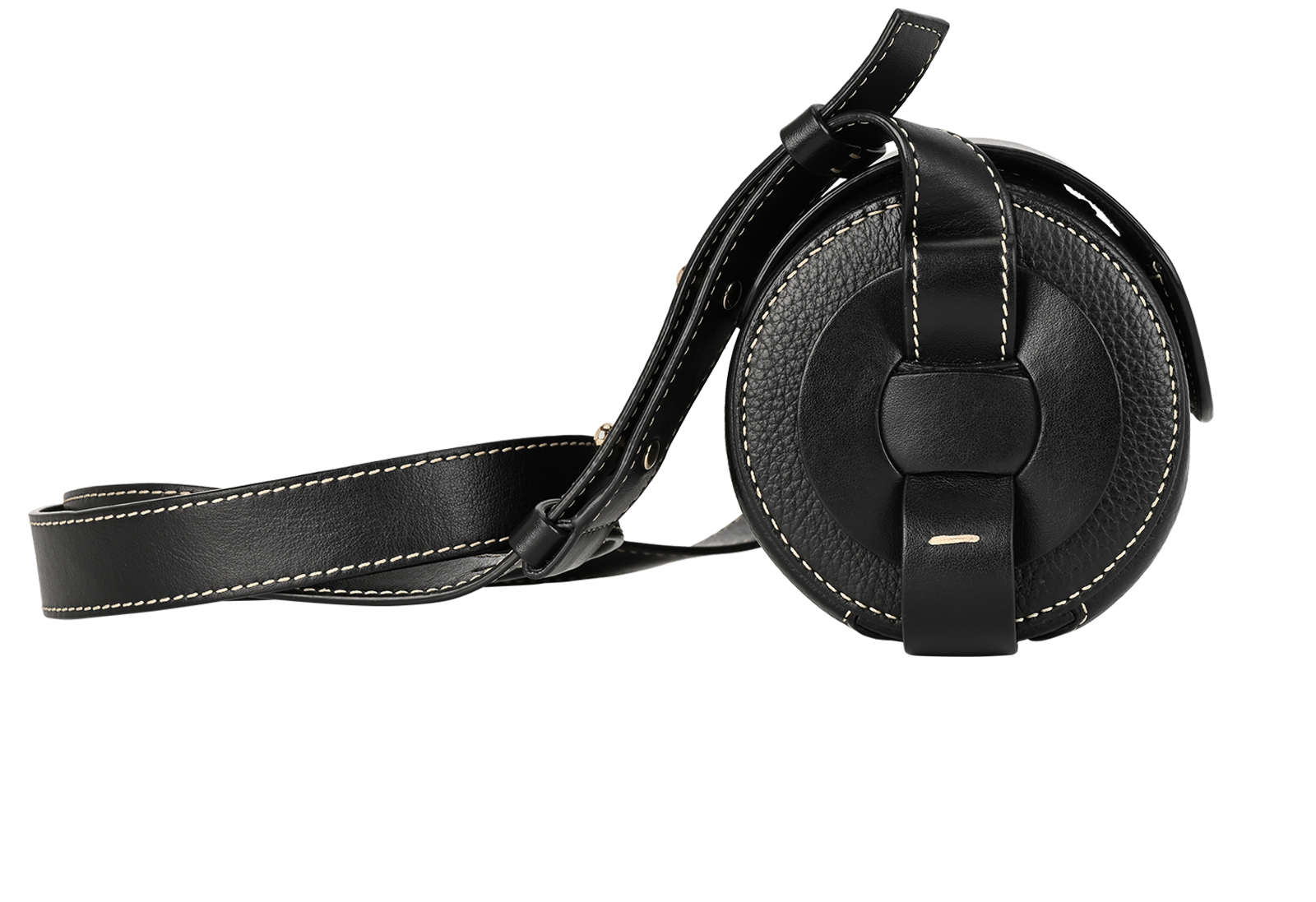 Darryl Barrel Crossbody, &pound;375, Handbags, Black, Leather, Side view